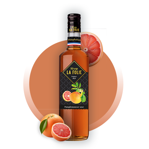 Bouteille Sirop Pamplemousse Rose La Folie Combier