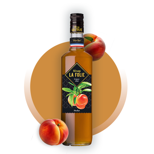 Bouteille Sirop Pêche La Folie Combier