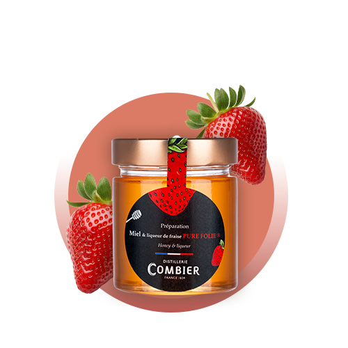 Miel acacia et liqueur de fraise Pure Folie Combier